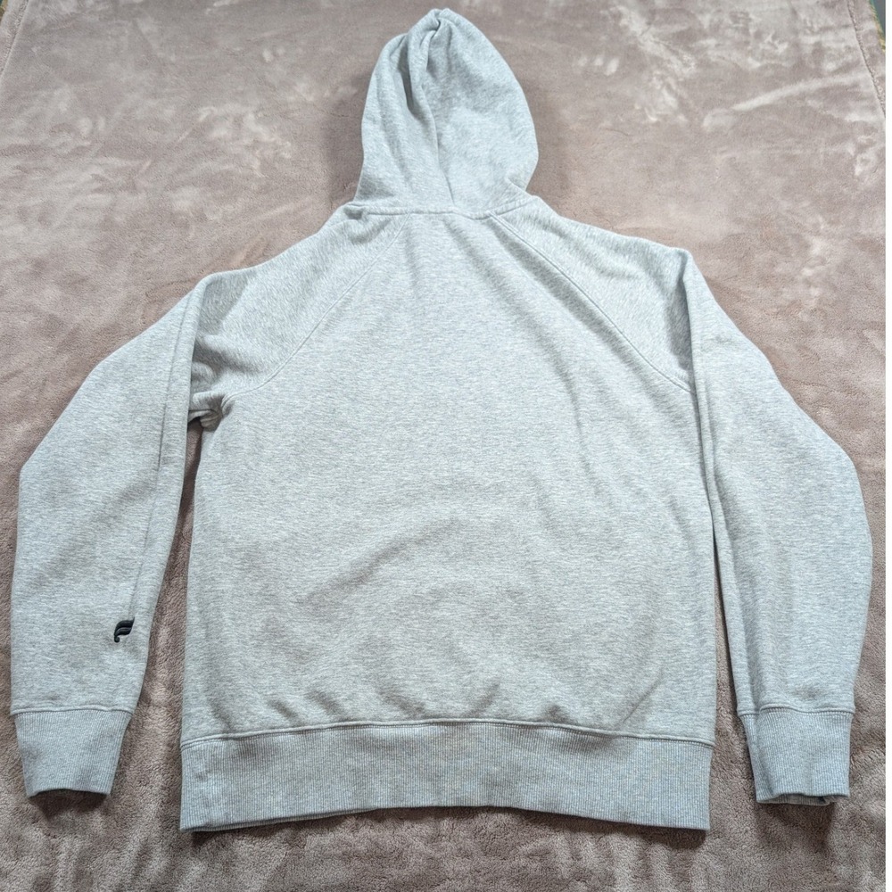 Fabletics Go-To Hoodie Mens XS Grey Heather Raglan Sleeve Zip Pocket Pullover - Picture 2 of 8